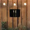Bestek - Goud - Mes - Vork tuinposter los doek klein -sfeer1
