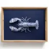 Kreeft - Porselein - Delfts - Blauw Dienblad Rechthoek middel -z3d_shopping