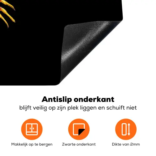Kreeft - Geel - Stippen - Effen Inductie beschermer vinyl 3mm klein -zzzzzzz-td-onderkant