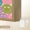 Patroon - Smiley - Kleurrijk - Hartjes Light Box met batterij (Wandlamp) middel 907 -USP_websiteoplaadbaarNL