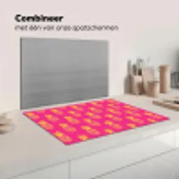 Ananas - Trendy - Roze Inductie beschermer vinyl 3mm klein 276 -wsfeer7_website