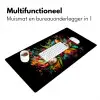 Groente - Peper - Knoflook - Graffiti - Verf - Kleurrijk Muismat XXL klein -sfeer4