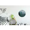 Naaldwoud - Bergen - Mist Wandcirkel aluminium klein -kinderkamer