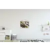 De binnenkant van een agaten met een gouden kleur uit de natuur textielposter latten blank klein -kinderkamer
