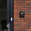 Leisteen - Modern Naambord Huisje klein -sfeer2