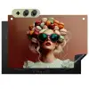 Vrouw - Macarons - Bril Inductie beschemer met haakjes klein -3d