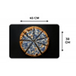Pizza - Eten - Delftsblauw Placemat vinyl groot -specs