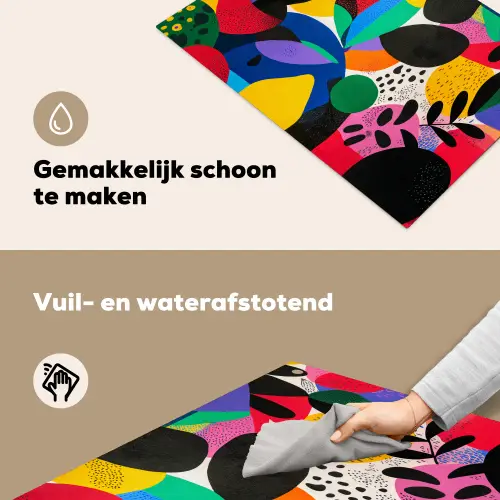 Vormen - Stippen - Kleurrijk Inductie beschemer met haakjes klein -ky-schoon-nl