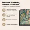 Patroon - Kleurrijk - Sierlijk - Groen Inductie beschermer vinyl 3mm middel -usfeer2_FR