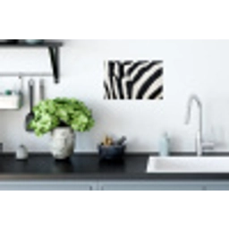 Zebra - Vacht - Klassiek - Zwart - Wit Muursticker klein -keuken