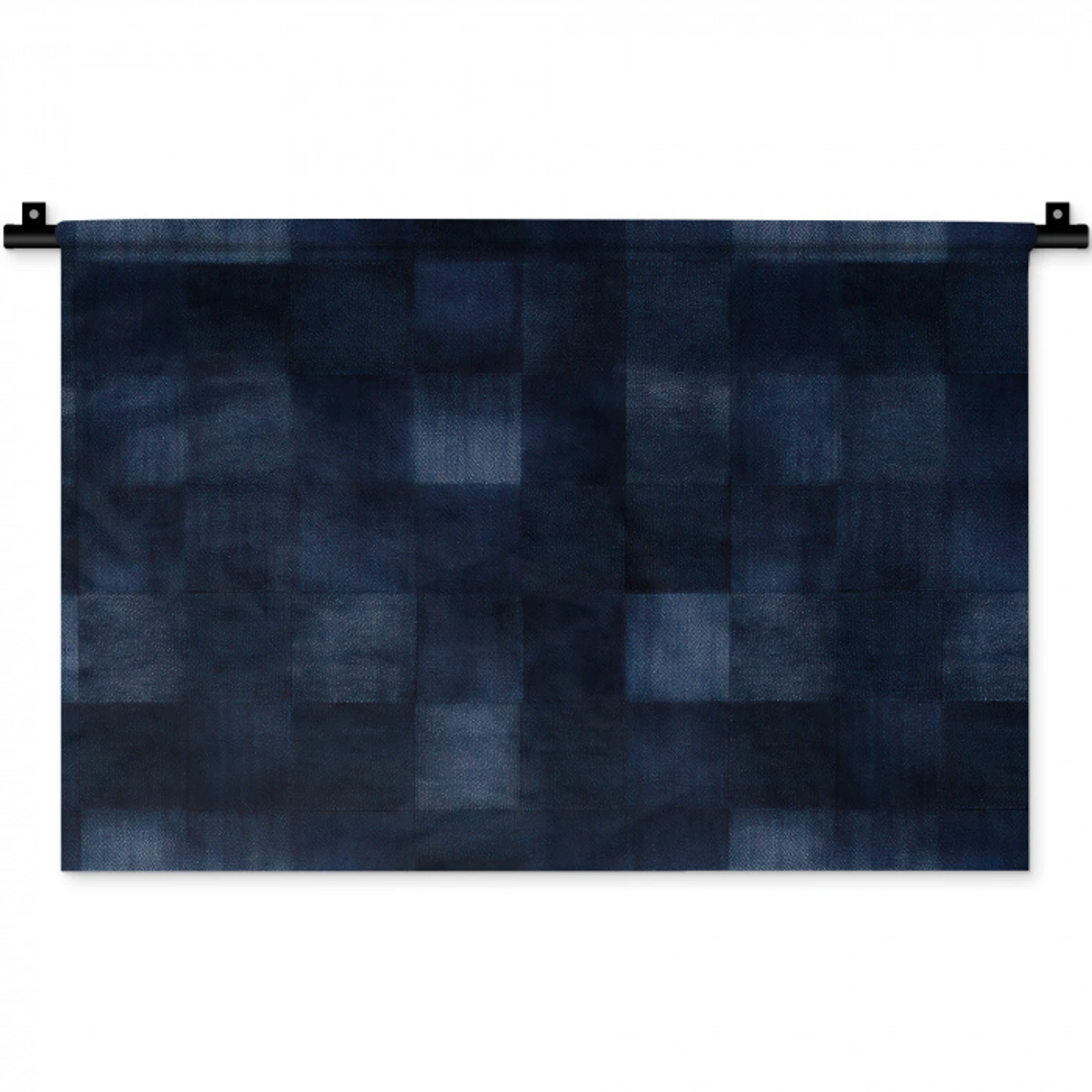 Patroon - Ruit - Marineblauw Wandkleed katoen klein 269 -zz3d