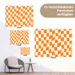 Golvend - Patroon - Oranje tuinposter los doek klein 239 -Xsfeer9_DE