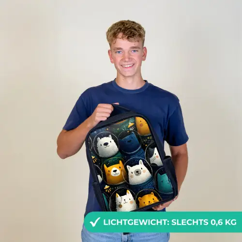 Dieren - Ruimtepakken - Sterren Rugzak - Zwart middel -sfeer7_NL