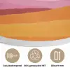 Heuvels - Oranje - Zon - Abstract Akoestische PET Vilt - Rond klein -closeup_NL