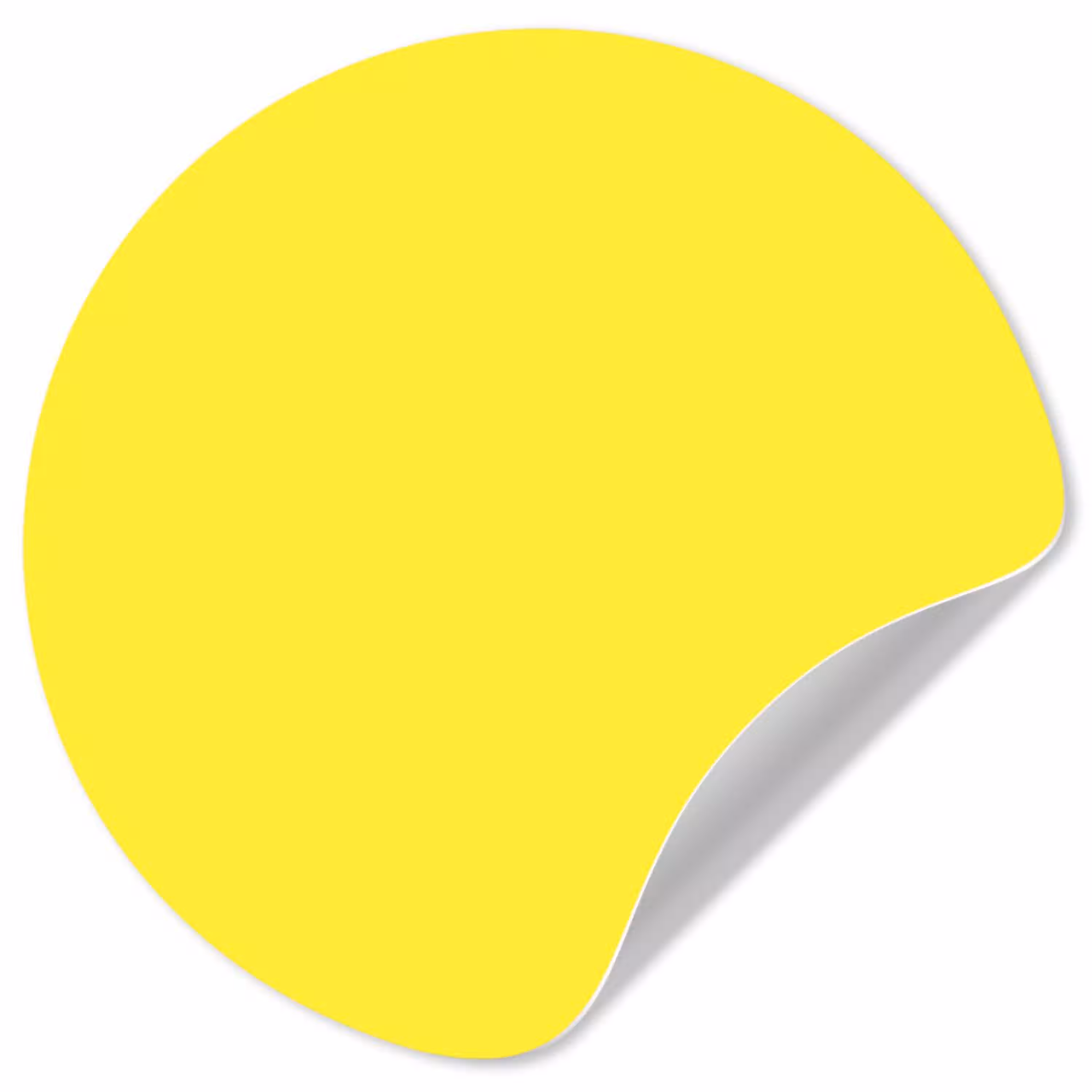 Soft - Custard - Geel Wandcirkel behangsticker klein 186 -3d