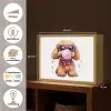 Hond - Roze - Kauwgom Light Box met batterij (Wandlamp kind) middel -USP_websiteoverzichtNL