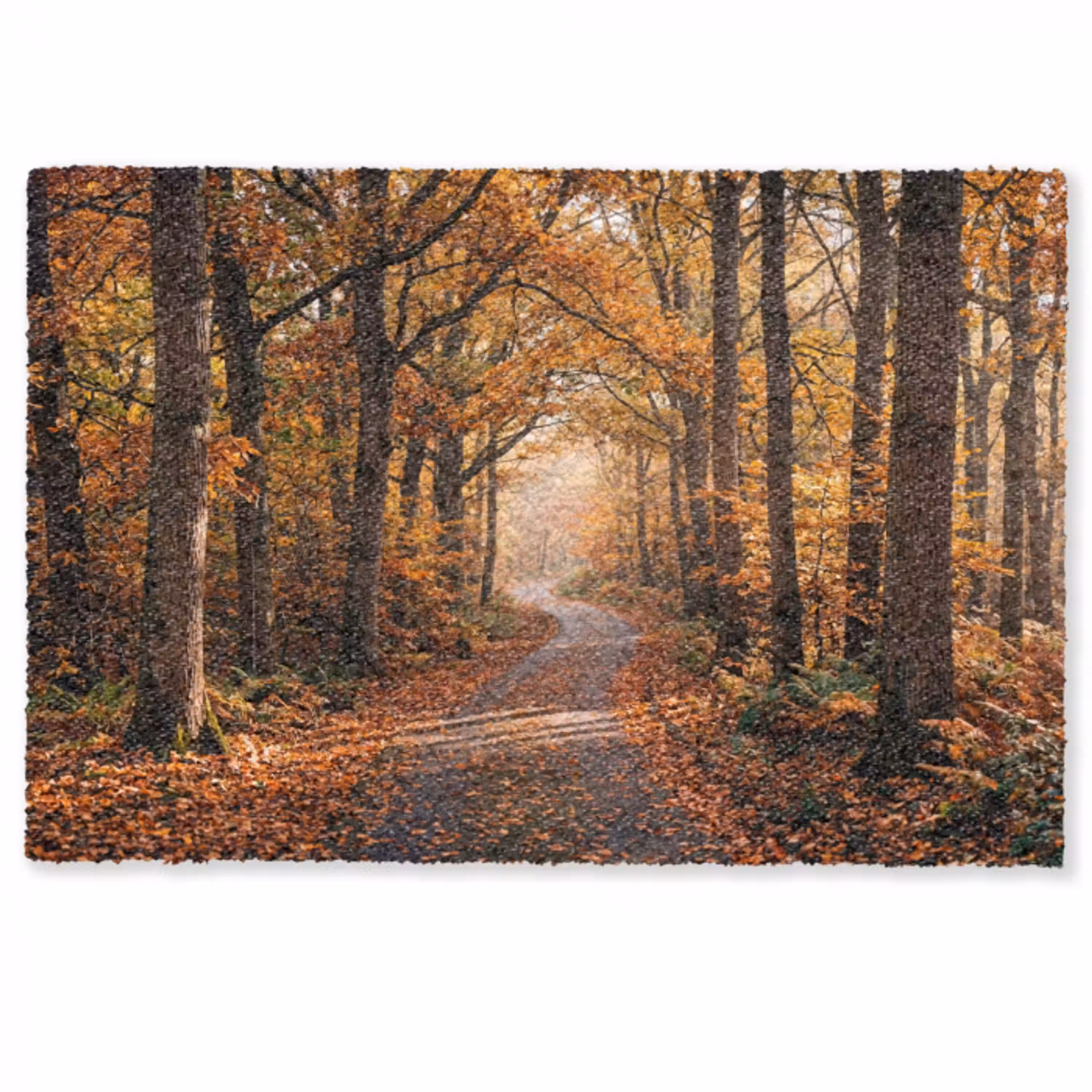 Bospad - Herfstbos - Bladeren - Oranje - Nostalgisch Deurmat klein -zkaufland3d