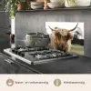 Schotse Hooglander -  Koe - Gras - Dieren - Natuur keuken achterwand spatscherm klein -usp_NL