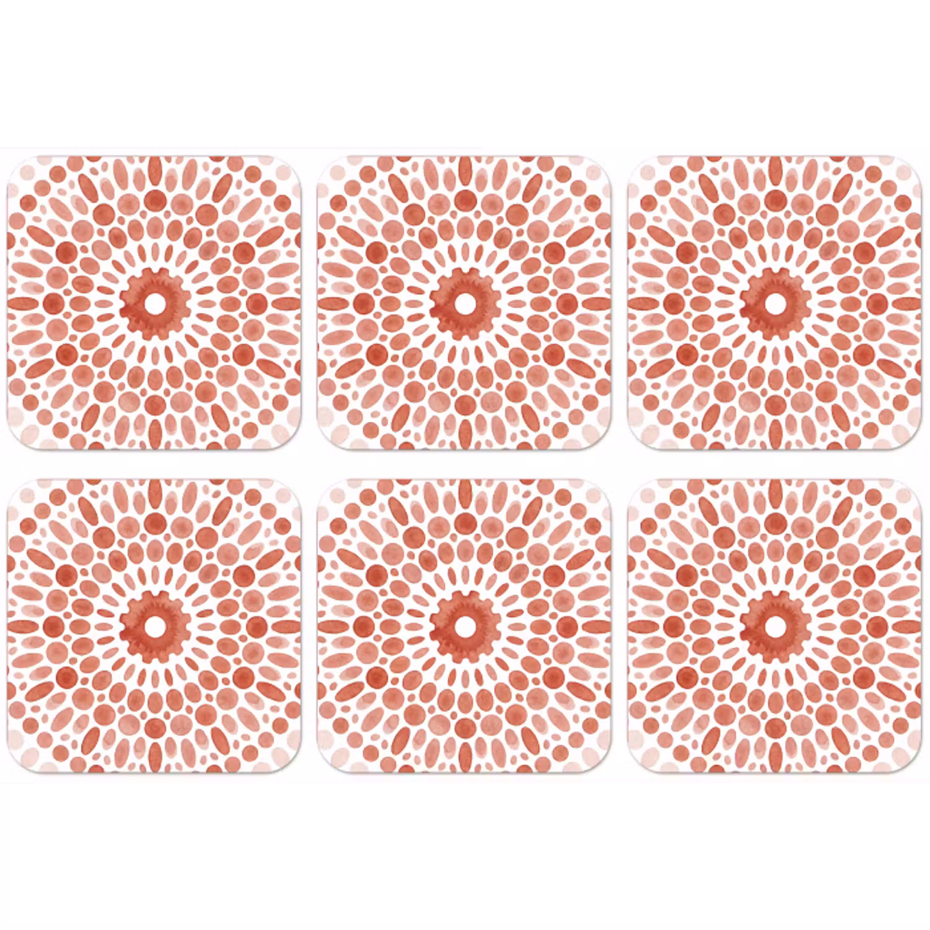 Patroon - Cirkels - Abstract - Modern - Rood onderzetter kurk middel -zkaufland3dotto