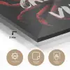 Krab - Rood - Tekst - Zwart plexiglas 5mm klein -sfeer2