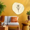 Zwart - Narcis - Illustratie Wandcirkel Organisch Plexiglas middel -sfeer4