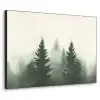 Sparren - Bomen - Groen - Beige Textielframe zwart klein -3d