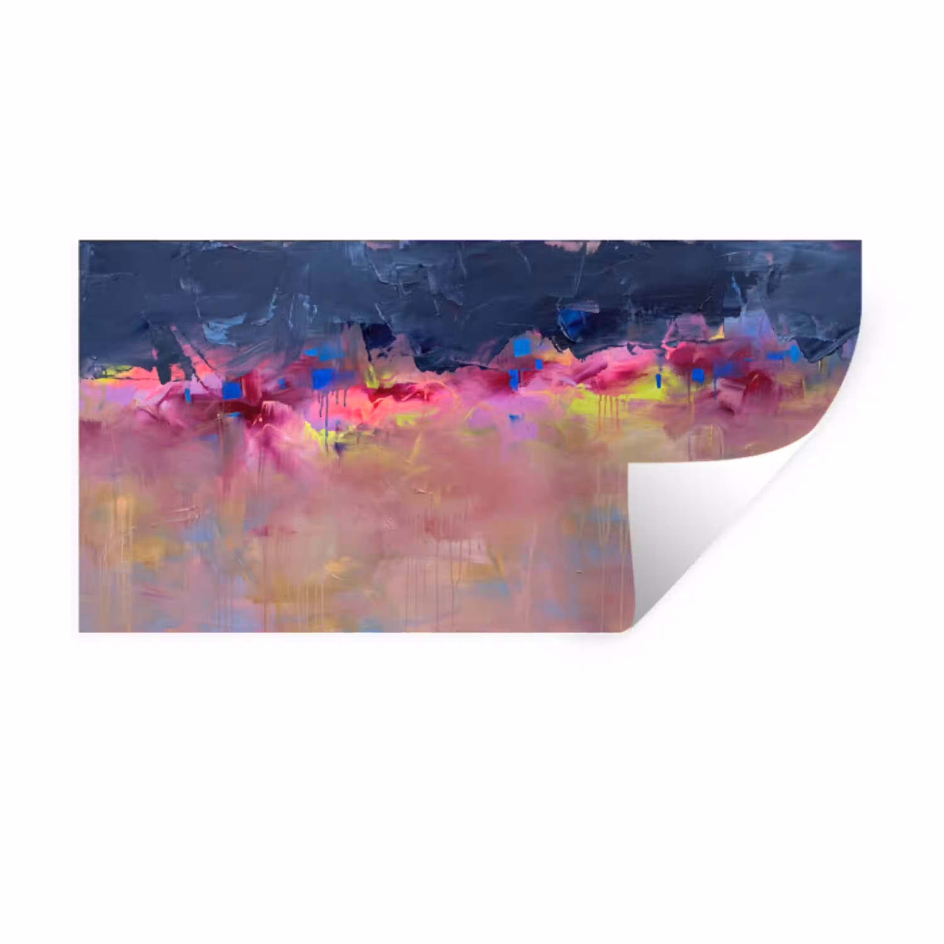 Abstract - Textuur - Kleuren - Modern - Roze Muursticker klein -3d