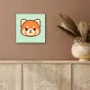 Rode panda - Groen - Cartoon aluminium wit klein -sfeer4
