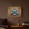 Schotse hooglander - Neus - Bruin Light Box met batterij (Wandlamp) middel -sfeer4