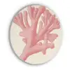 Koraal - Stipjes - Roze Akoestische PET Vilt - Rond klein -3d