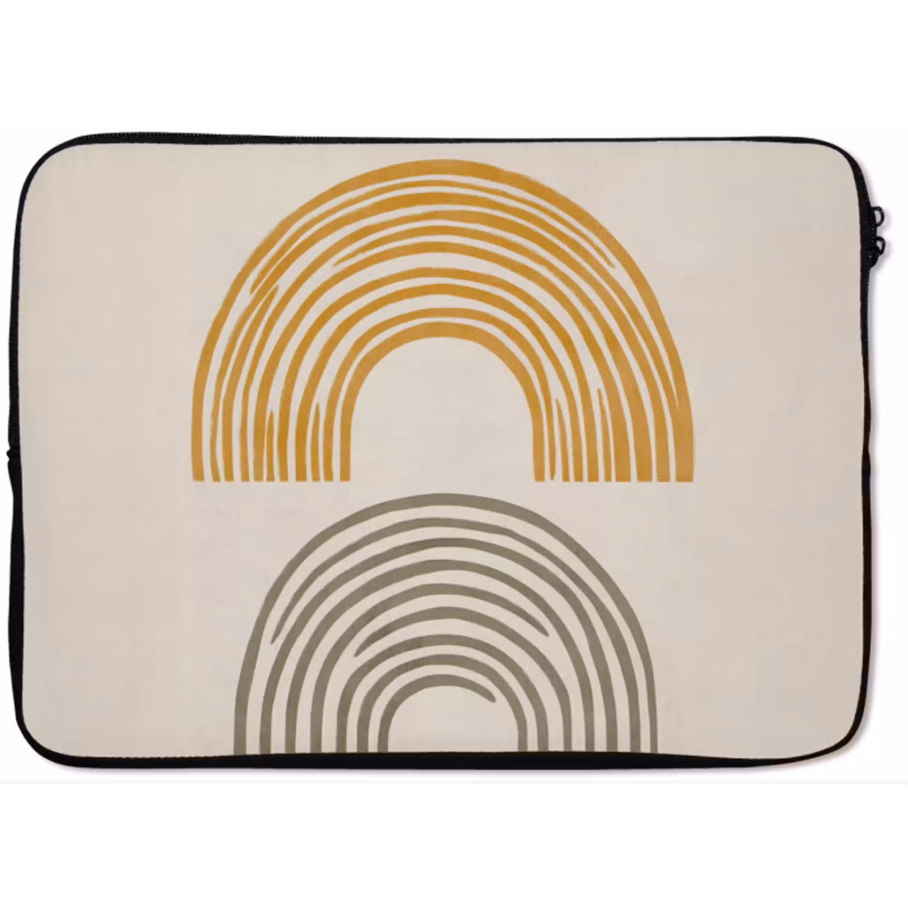 Bogen - Lijnen - Oranje - Minimalistisch laptophoes neopreen klein -zkaufland3dotto