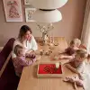 Pepers - Rood - Hart Dienblad Rechthoek middel -sfeer4