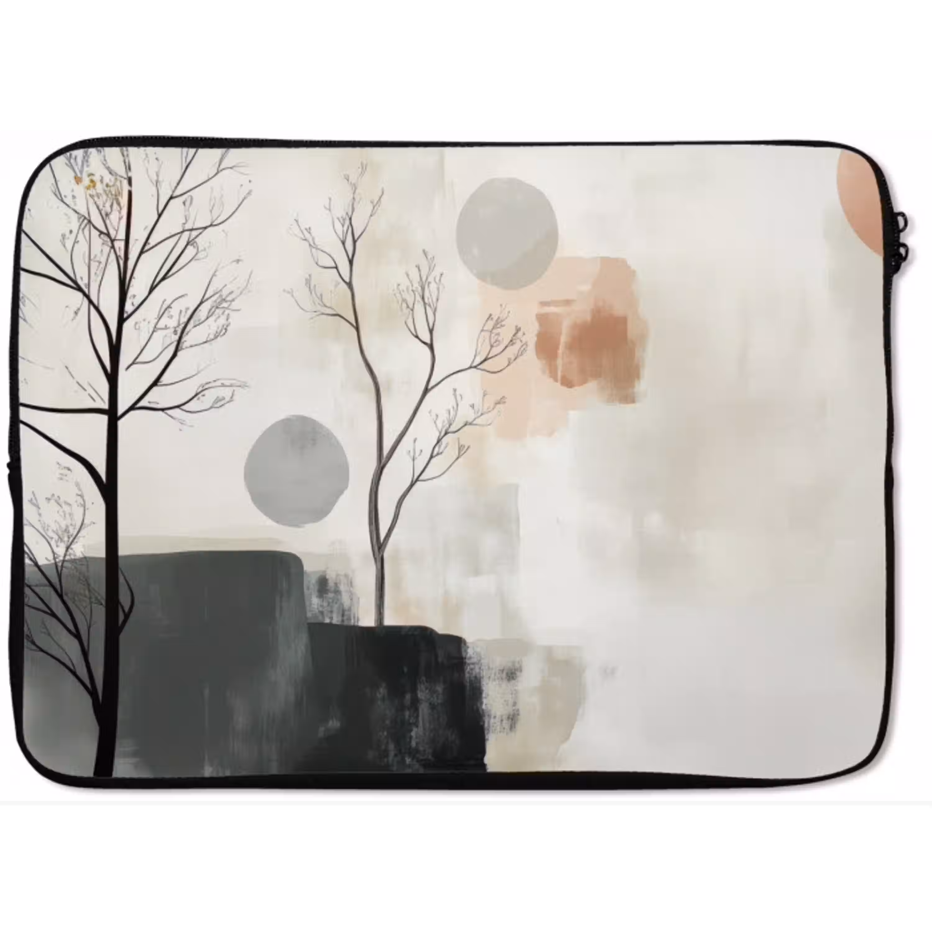 Wabi sabi - Beige - Plant laptophoes neopreen klein -zkaufland3dotto