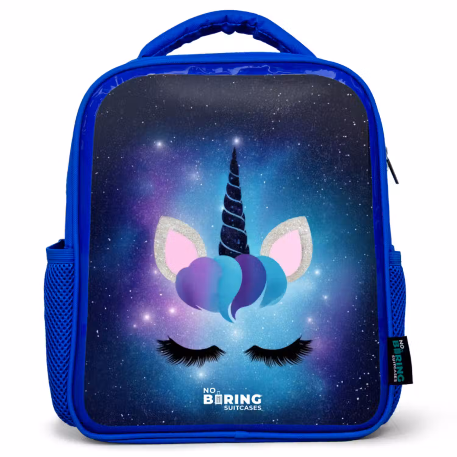 Kids' Backpacks with name Blue -. Unicorn - Stars - Blue