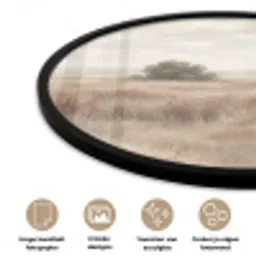 Landschap - Minimalistisch - Beige Fotolijst rond zonder passe partout klein -closeup_NL