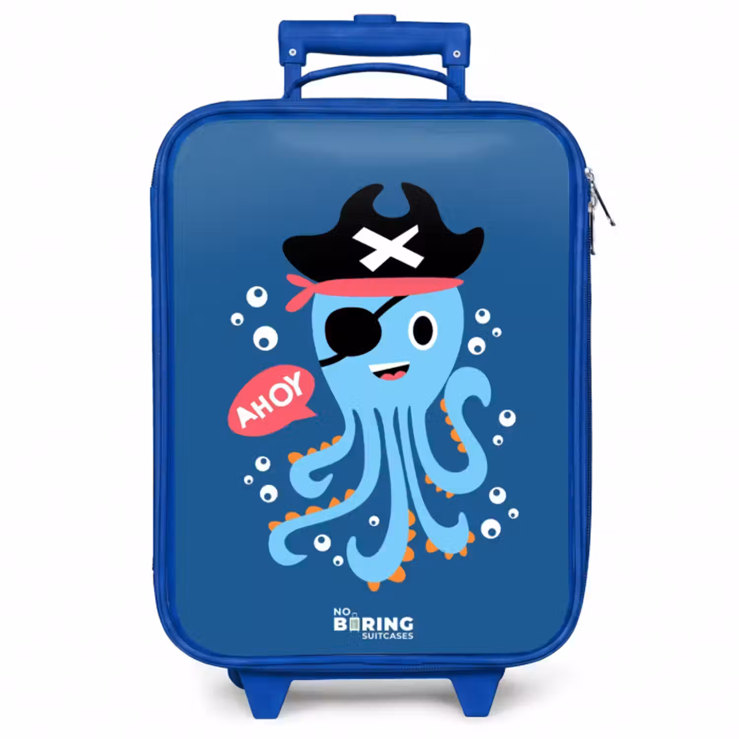 Kinderkoffer Blau - Piratenkrake mit Hut