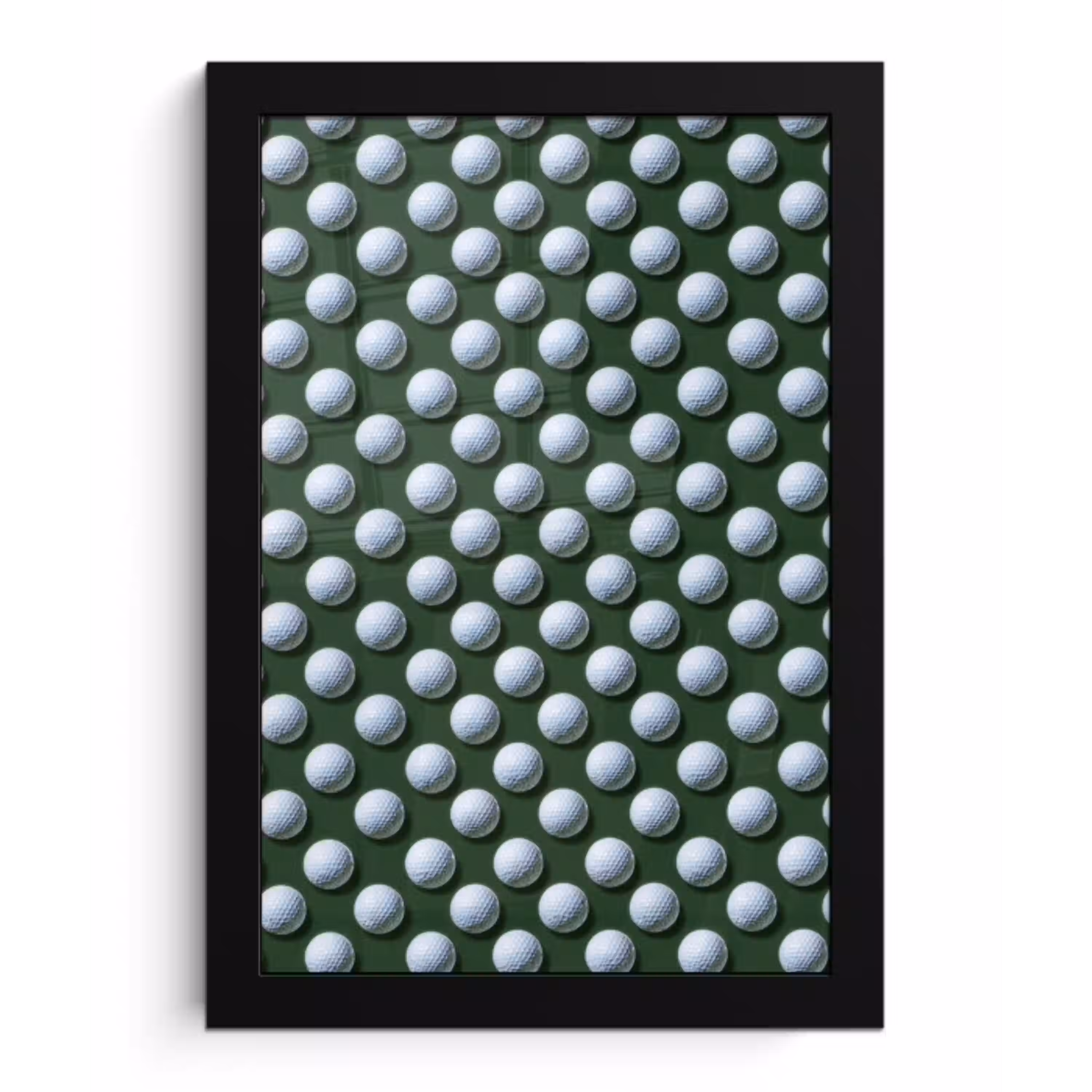 Ballen - Golf - Groen fotolijst zwart zonder passe partout klein 224 -3d