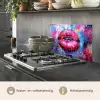 Graffiti - Lippen - Felroze - Geschilderd keuken achterwand spatscherm klein -usp_NL