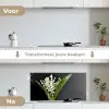 Lelietjes van dalen - Bloemen - Stilleven - Flora keuken achterwand spatscherm middel -voor_na_NL