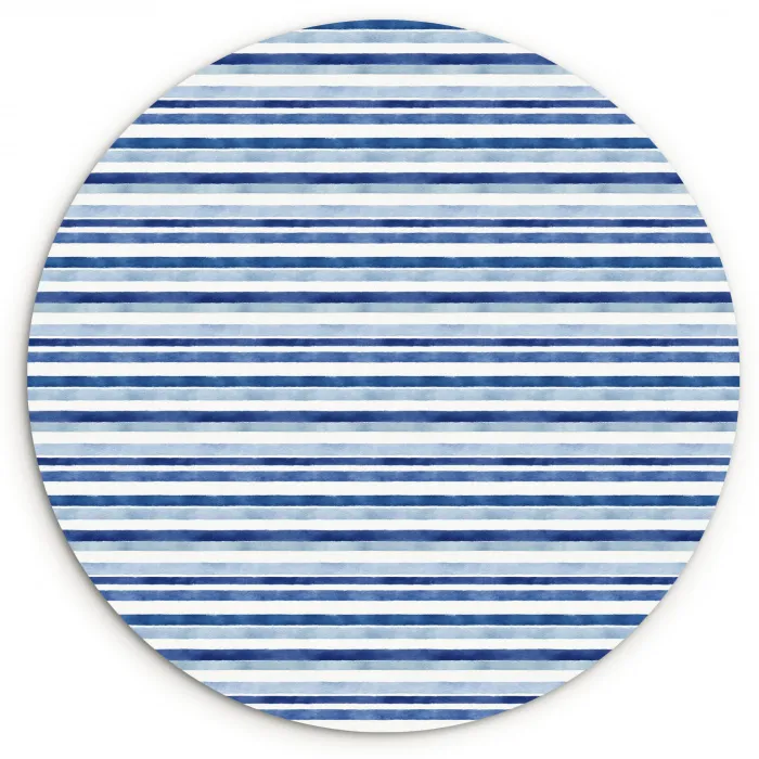 Frans - Citroen - Strepen - Blauw Wandcirkel kunststof plaat 5mm dik klein 188 -3d