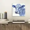 Illustratie - Koe - Blauw plexiglas 5mm klein -sfeer1