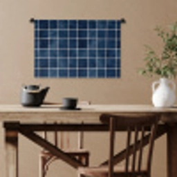Tegel - Modern - Blauw Wandkleed katoen klein 269 -sfeer6