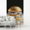 Delftsblauw - Goud - Burger fotobehang vinyl groot -woonkamer