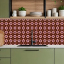 Geometrisch - Sierlijk - Bruin keuken achterwand 2 middel 871 -sfeer3