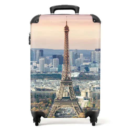 Eiffeltoren - Herfst - Parijs - Avond NBS - Handbagage koffer - Kinderen Unisex middel -productfoto_recht