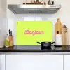 Groen - Roze bonjour - Retro Inductie beschemer met haakjes klein -sfeer2