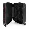 Klassiek geruit patroon in grijs en rood NBS - Handbagage koffer - Unisex middel -binnenkant