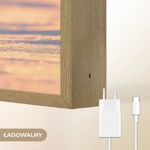 Ijsbeer - Sneeuw - Zonsopgang Light Box met batterij (Wandlamp kind) middel -USP_websiteoplaadbaarNL