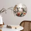 Kolibrie - Vogels - Bloemen - Natuur Wandcirkel kunststof plaat 5mm dik klein -sfeer4