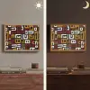 Abstract - Patroon - Rood Light Box met batterij (Wandlamp) middel -sfeer3